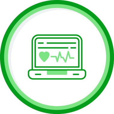 Düz biçimli kardiyoloji simgesi 