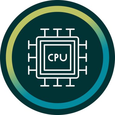 cpu icon, vector illustration simple design