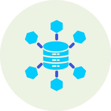 Büyük Veri vektör simgesi, basit illüstrasyon                  