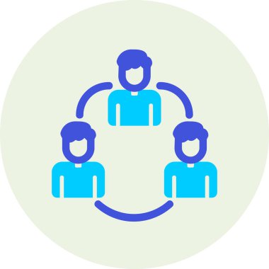 takım çalışması ikon vektör illüstrasyonu 