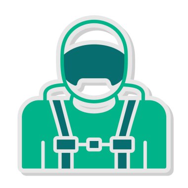 Skydiver simgesinin vektör çizimi 