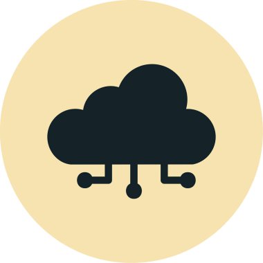 bulut hesaplama web simgesi vektör illüstrasyonu 