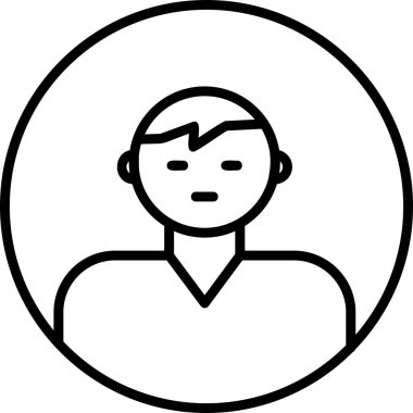 Ana hatlarıyla Avatar Çocuk ikonu. İş Yönetimi kavramı