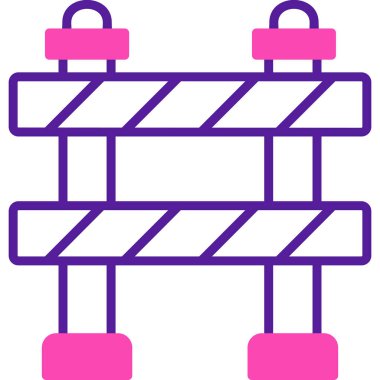 Trafik Bariyeri vektör tasarım şablonu        