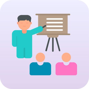 personel eğitim simgesi, vektör illüstrasyonu basit tasarım