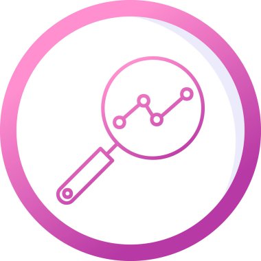 Analitik Araştırma. Web simgesi basit illüstrasyon             