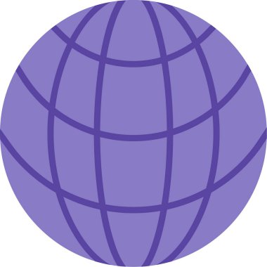 Küre. Web simgesi basit illüstrasyon 