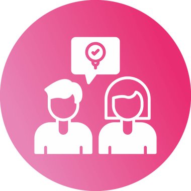 Takım beyin fırtınası fikirleri simgesi, vektör illüstrasyonu basit tasarım