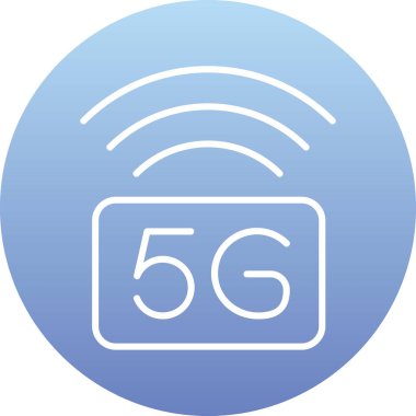 5g wifi sinyali, simge vektör illüstrasyonu