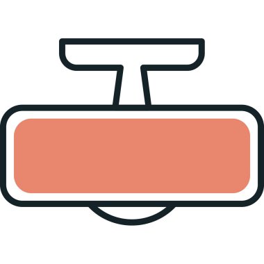 Arka Ayna modern simgesinin vektör illüstrasyonu                        