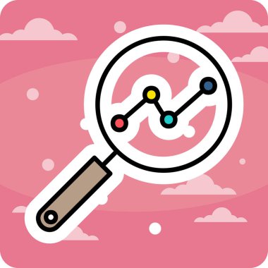 Analitik Araştırma. Web simgesi basit illüstrasyon             