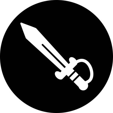 kılıç simgesi, vektör illüstrasyonu basit tasarım