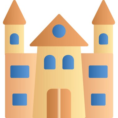 Şato. Web simgesi basit illüstrasyon