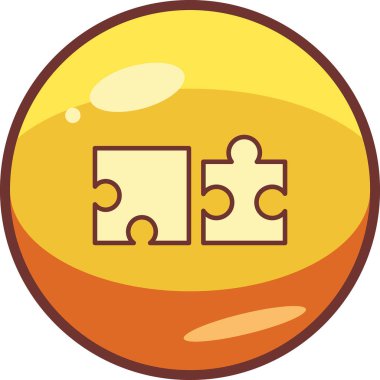 vektör illüstrasyonu, bulmaca ögesi simgesi 