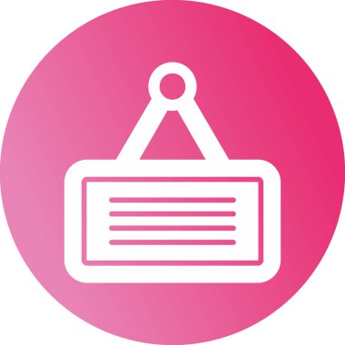 boş tabela, düz simge, vektör illüstrasyonu 