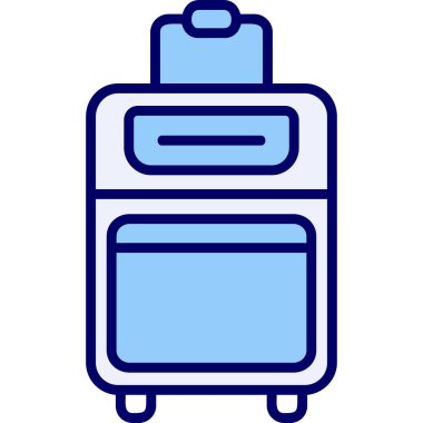 Bavul web simgesi, vektör çizim