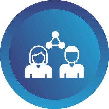 bir grup insan, konsept simgesini paylaşıyor.