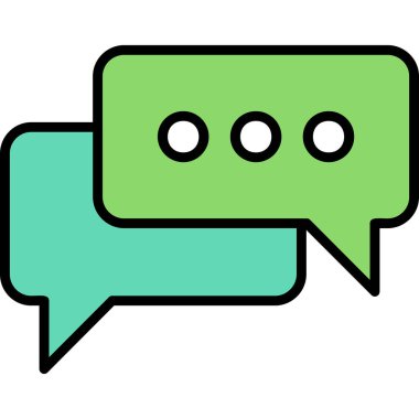 Sohbet baloncukları simgesi, vektör illüstrasyonu basit tasarım