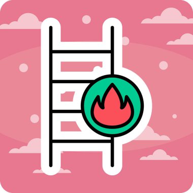 Merdiven simgesi çizimini ateşle                   