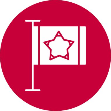 bayrak web simgesi, vektör illüstrasyonu 