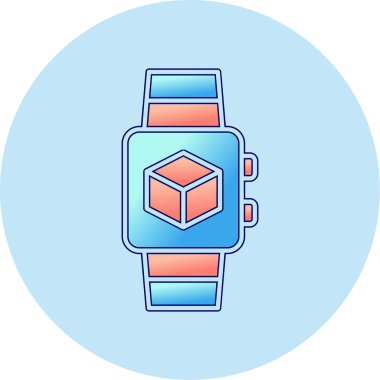 akıllı saat simgesi, vektör illüstrasyonu basit tasarım