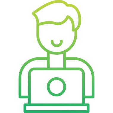 Yazılım Mühendisi Web simgesi vektör çizimi