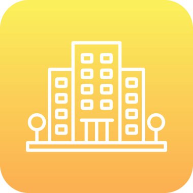 Office Building web simgesi, vektör illüstrasyonu