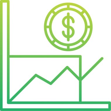 toplam talep iş grafiği, düz vektör simgesi  