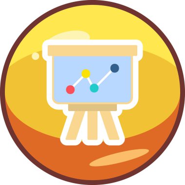 sunum simgesi, vektör illüstrasyonu 