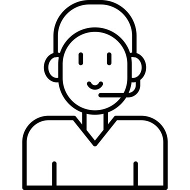 Müşteri Destek web simgesi, vektör çizim       