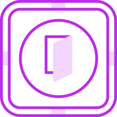 Çıkış kapısı simgesinin web illüstrasyonu