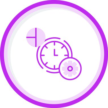 zaman yönetimi simgesi, vektör illüstrasyonu basit tasarım