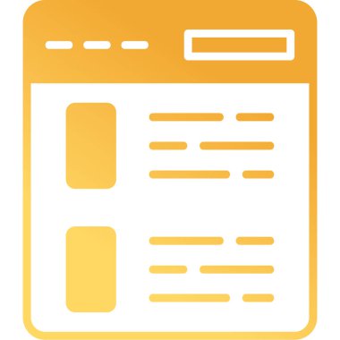 Tarayıcı Kontrol Listesi web simgesi, vektör illüstrasyonu