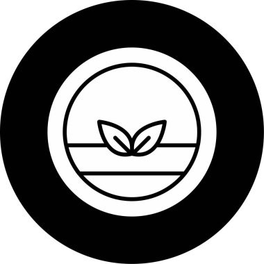 Vegan logosu, vektör çizimi basit tasarım