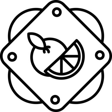 portakal meyvesi ikonu vektör illüstrasyonu