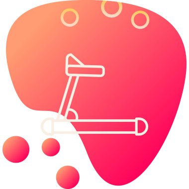 koşu bandı web simgesi, vektör çizim 