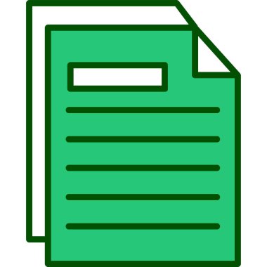 Belge. Web simgesi basit illüstrasyon