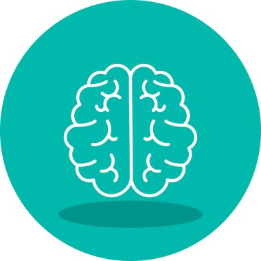 Beyin. Web simgesi basit illüstrasyon 