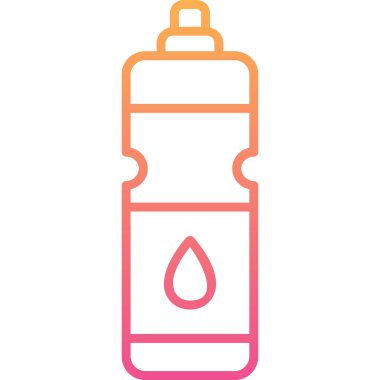 Su şişesi. Web simgesi basit illüstrasyon