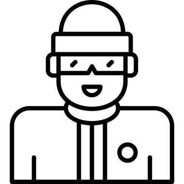 Snowboard web simgesi vektör illüstrasyonu