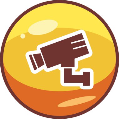 Bir CCTV kamerasının vektör simgesi, illüstrasyon  