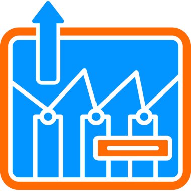 Büyüme grafiği Web simgesi basit illüstrasyon  