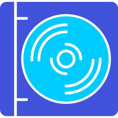 CD mi? Web simgesi basit illüstrasyon                