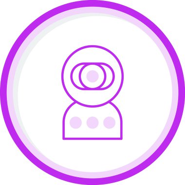 Ip Kamera simgesi, basit vektör illüstrasyonu 