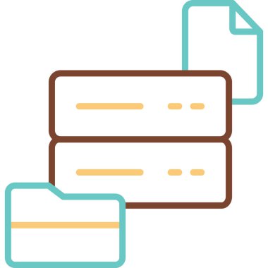 veritabanı sunucu simgesi, vektör illüstrasyon tasarımı 