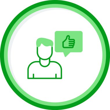 Memnuniyet web simgesi basit illüstrasyon 