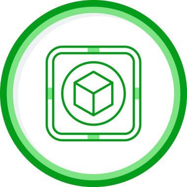 3d küp simgesi, vektör illüstrasyonu