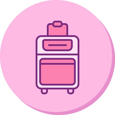 Bavul web simgesi, vektör çizim