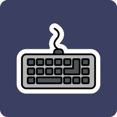 Klavye web simgesinin vektör illüstrasyonu