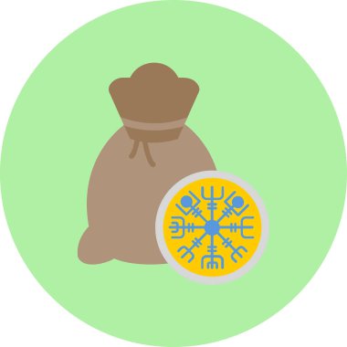 Para çantası simgesinin vektör illüstrasyonu